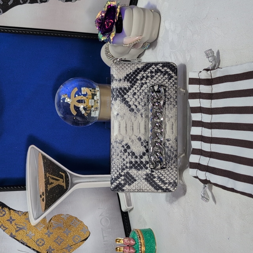 Henri Bendel Python Crafted Long Continental Wall… - image 2